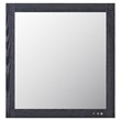 Pemberly Row Smoked Ash Veneer Modern Mirror with Brass Accents