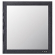 Pemberly Row Smoked Ash Veneer Modern Mirror with Brass Accents
