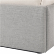 Pemberly Row Upholstered Wood Eastern King Bed in Walnut and Grey