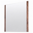 Pemberly Row Modern 40x34 Glass and Walnut Rectangular Mirror
