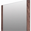 Pemberly Row Modern 40x34 Glass and Walnut Rectangular Mirror