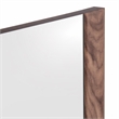 Pemberly Row Modern 40x34 Glass and Walnut Rectangular Mirror