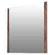 Pemberly Row Modern 40x34 Glass and Walnut Rectangular Mirror