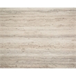 Pemberly Row Modern Travertine and Gold Vertical Bookcase with Drawer