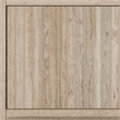 Pemberly Row Modern Travertine and Gold Vertical Bookcase with Drawer