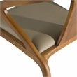 Pemberly Row Solid Wood & Faux Leather Dining Chair in Walnut & Beige