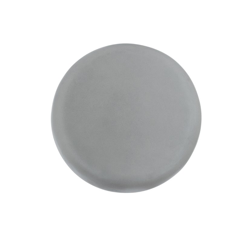 Pemberly Row Round Solid Concrete Stone Stool in Gray - 18 in