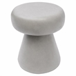 Pemberly Row Round Solid Concrete Stone Stool in Gray - 18 in