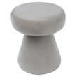 Pemberly Row Round Solid Concrete Stone Stool in Gray - 18 in