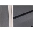 Pemberly Row Modern 6-Drawer Dresser in Gray Oak Veneer and Stainless Steel