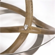 Pemberly Row Modern Coffee Table with Glass Top and Walnut Base