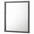 Pemberly Row Bryan Rectangular MDF and Glass Mirror in Wash Gray Clear