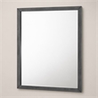 Pemberly Row Bryan Rectangular MDF and Glass Mirror in Wash Gray Clear