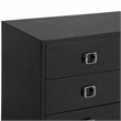 Pemberly Row 6-Drawer Modern Textured Dresser in Black Lacquer Finish