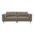 Pemberly Row Beige Polyester & Solid Wood Sofa with Titanium Legs
