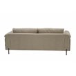 Pemberly Row Beige Polyester & Solid Wood Sofa with Titanium Legs