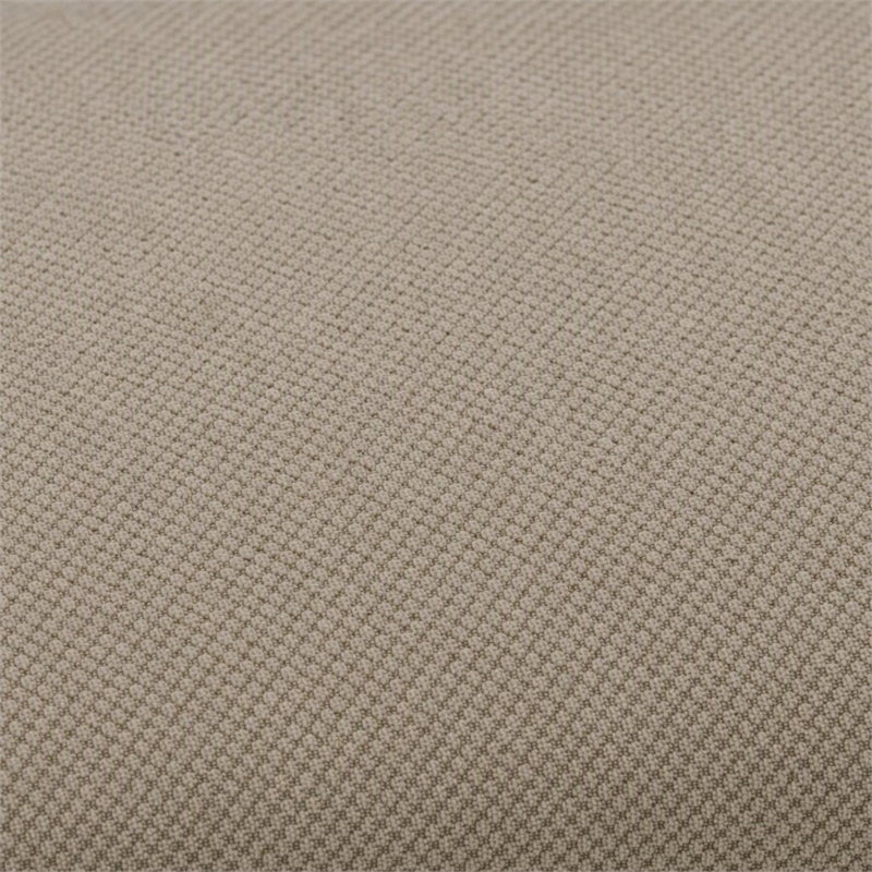 Pemberly Row Beige Polyester & Solid Wood Sofa with Titanium Legs