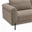 Pemberly Row Beige Polyester & Solid Wood Sofa with Titanium Legs