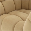 Pemberly Row Polyester Fabric Accent Chair in Mustard Yellow with Gold Base