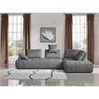 Pemberly Row Modular Gray Fabric Upholstered Sectional Sofa Set