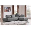 Pemberly Row Modular Gray Fabric Upholstered Sectional Sofa Set