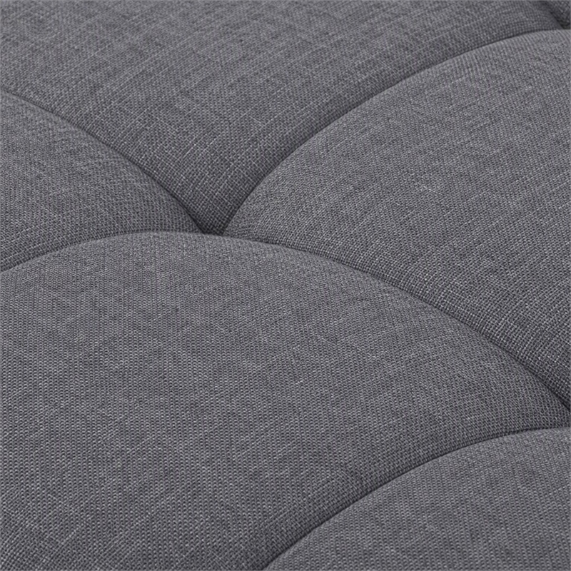 Pemberly Row Modular Gray Fabric Upholstered Sectional Sofa Set