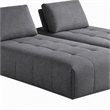 Pemberly Row Modular Gray Fabric Upholstered Sectional Sofa Set