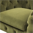 Pemberly Row Transitional Velvet Accent Chair in Green with Gold Legs