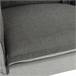 Pemberly Row Two-Tone Polyester Blend Sofa With Metal Accents in Gray