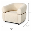 Pemberly Row Stainless Steel and Polyester Accent Chair in Beige