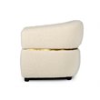Pemberly Row Stainless Steel and Polyester Accent Chair in Beige