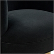 Pemberly Row Modern Stainless Steel Accent Chair in Black and Gold