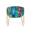 Pemberly Row Velvet Accent Chair with Gold Stainless Steel Legs