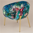 Pemberly Row Velvet Accent Chair with Gold Stainless Steel Legs