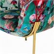 Pemberly Row Velvet Accent Chair with Gold Stainless Steel Legs