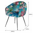 Pemberly Row Contemporary Dining Chair with Velvet and Cast Iron Legs