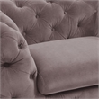 Pemberly Row Transitional Velvet Accent Chair with Gold Metal Legs in Silver