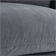 Pemberly Row Polyester Fabric Sofa with Tufted Back in Dark Gray