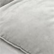 Pemberly Row Light Gray Polyester Corner Chair with Duck Feather Filling