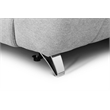 Pemberly Row Polyester Fabric Loveseat with Electric Recliners in Gray