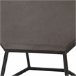 Pemberly Row Hexagonal Concrete & Metal End Table in Gray/Black