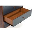 Pemberly Row Veneer and Rubberwood Bedroom Chest in Walnut and Charcoal