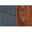 Pemberly Row Veneer and Rubberwood Bedroom Chest in Walnut and Charcoal