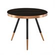 Pemberly Row Modern Metal and Glass Coffee Table in Black and Gold