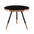 Pemberly Row Modern Metal and Glass Coffee Table in Black and Gold