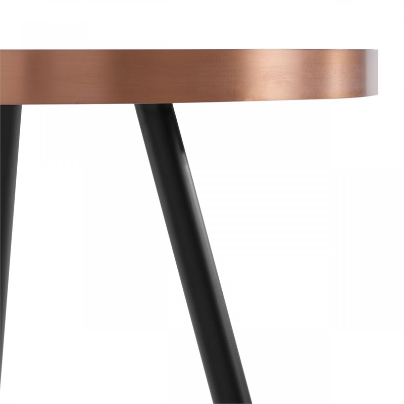 Pemberly Row Modern Metal and Glass Coffee Table in Black and Gold
