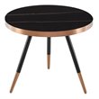 Pemberly Row Modern Metal and Glass Coffee Table in Black and Gold