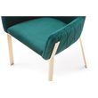 Pemberly Row Velvet Dining Chair with Gold Stainless Steel Frame in Green