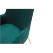 Pemberly Row Velvet Dining Chair with Gold Stainless Steel Frame in Green