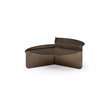 Pemberly Row Modern Metal Coffee Table in Antique Brass